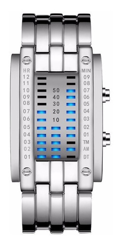 Reloj Electronico Unisex Binario Ce-1133 Plateado 17cm