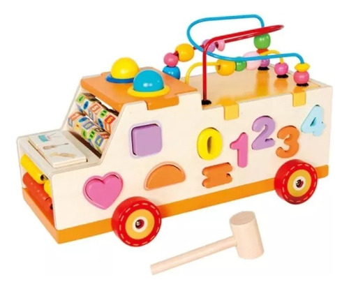 Bus Didáctico Montessori Multi Actividad Figuras Y Números