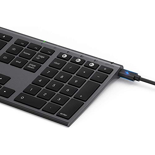 Teclado Mac, Teclado Recargable Multi-dispositivo, Ul...