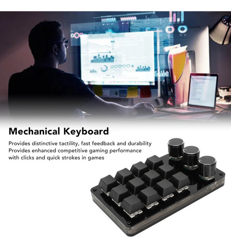 Mini Teclado De 12 Teclas Com 3 Botões Custom Programme Hot