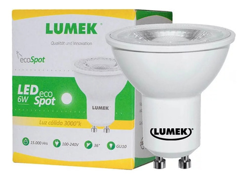 Bombillos Led Gu10 Eco Spot Lumek 6w 550lm X 5 Unidades 