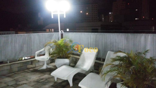 Imagem 4 de 17 de Cobertura Com 3 Dormitórios E Espaço De Lazer Privativo, Na Praia Das Astúrias, Guarujá/ Sp - Co0007