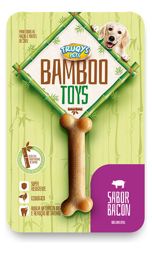 Osso Bamboo Toys I Tam P Brinquedo Mordedor C/ Aroma P/ Cães