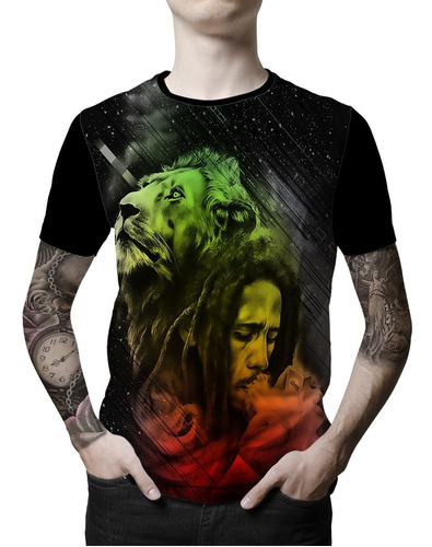 Camiseta Camisetas Camisa Reggae Bob Marley Jamaica