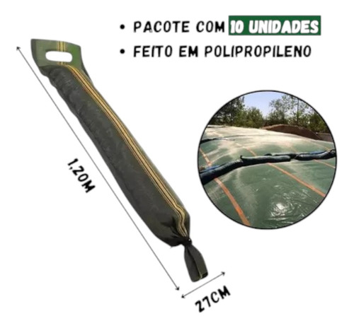 Kit 10 Unidades Silobag Ancoragem Pesso Para Fechar Silagem