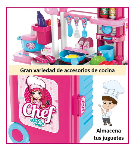 Cocina de juguete Eggy Toys 008-951A/2024 color rosa