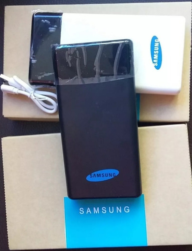 Cargador Powerbank Samsumg Usb 20000 Mah Negro,blanco Gris