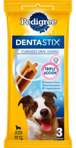 Snack Perro Dentastix Razas Medianas 77g X 3und