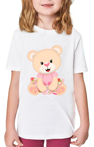 Remera Nena Niña Infantil Oso Princesa Corona Rosa Flor 15