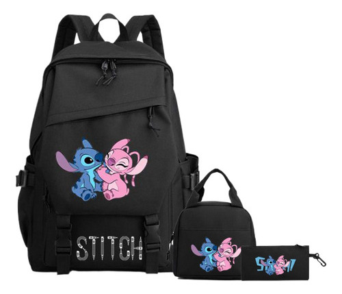 Mochila Lilo Y Stitch Bolsa De Almuerzo Bolsa De Lápices 3 P