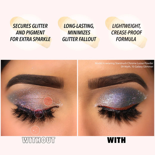 Primer De Ojos Moira Cosmetics Para Glitter Y Pigmentos Tono Del Primer TraslĂșcido