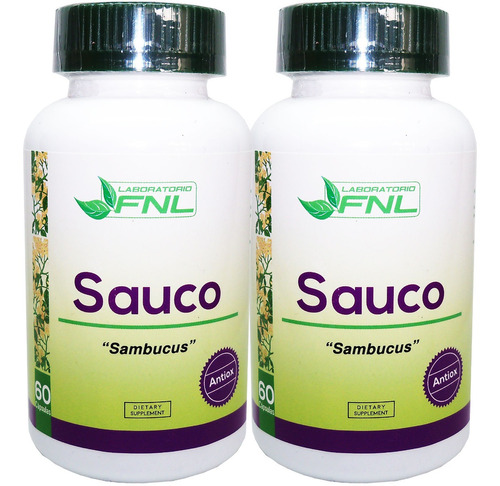 Sauco 120 Caps 2 Frascos Antioxidante Tos Gripe Asma Natural
