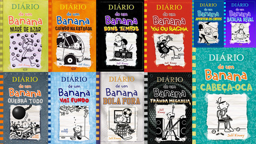 Diário De Um Banana Volumes 1 5 6 7 + 8 Ao 18- Capa Dura, De Jeff Kenney. Editora V&r, Capa Dura Em Português, 2023