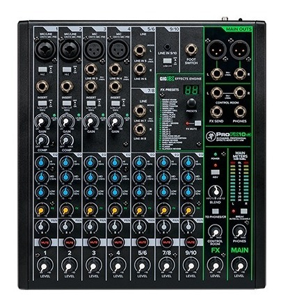 Consola Pasiva Con Efecto Mackie 10 Canales  Profx10v3