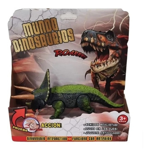 Dinosaurio Interactivo Con Luz Y Sonido - Mundo Dinosaurios