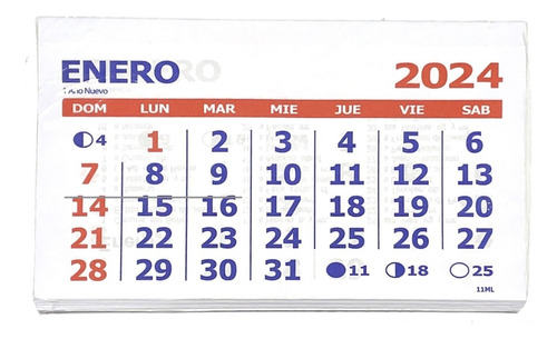 Calendario Mensual N°14 14 Ml Año Completo