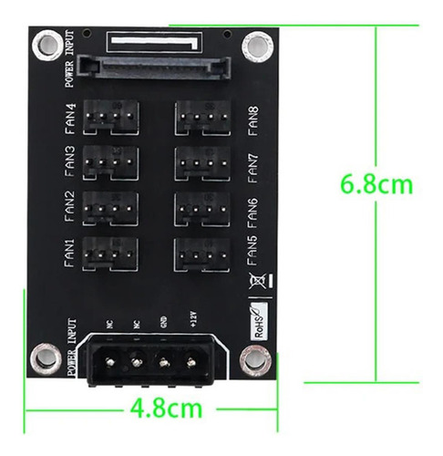 Caja De Computadora Ventiladores Hub Pc Fans Hub 12v