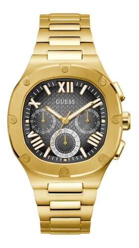 Reloj Guess Hombre Headline Gw0572g2 Color Dorado Color del fondo Negro