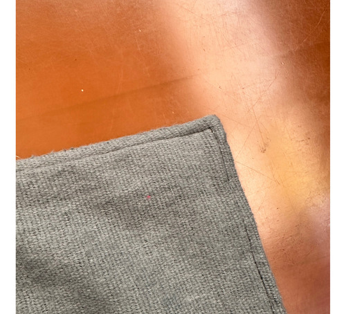 Paño De Limpieza Apollo 80x55 Cm Franela Doble Grueso 2 Pz Color Gris