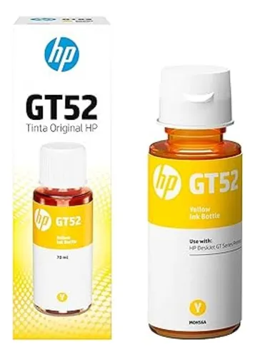 Combo De 2 Botellas De Tintas Hp Gt52 Amarilla
