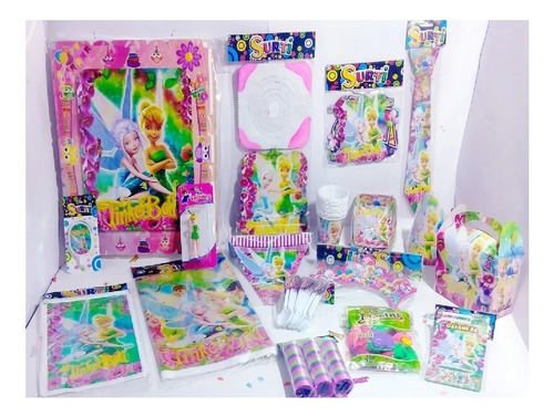 Kit Decoración Infantil Campanita Tinkerbell 24 Invitados