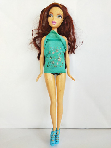 Barbie My Scene Chelsea Blusaverde Estrrella Bikini Flores 