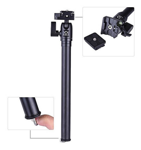 Tripé / Monopé / Bastão Portátil Kingjoy P056 Selfie Com Cab