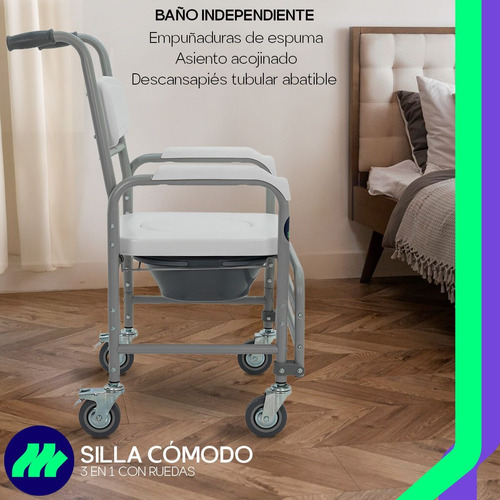Silla Comodo Ducha Aumento Para Wc Baño 3 En 1