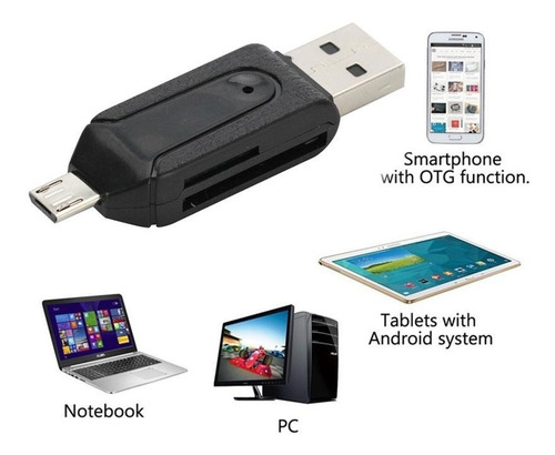Imagen 2 de 6 de Lector De Memoria Micro Sd - Usb Universal Tarjeta Micro Sd
