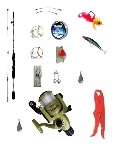 Kit Pesca Combo Completo 123 Pza Caña Reel Caja +accesorios