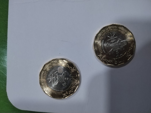 2 Monedas Mexicana De Secretaria De Defensa Nacional 