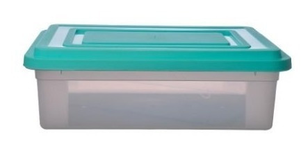 Organizador 36 Litros X5 Plastico Con Tapa Canasto Apilable