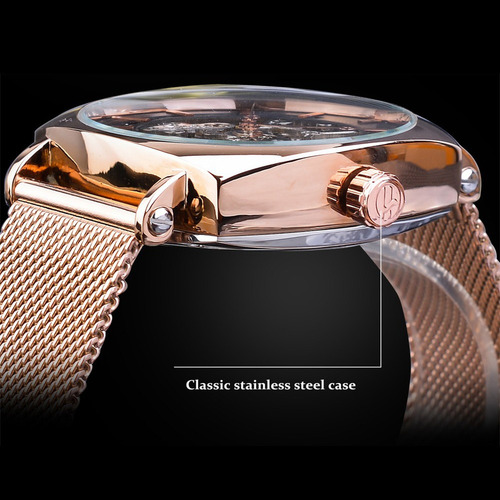 Men Automatic Mechanical Watch 242g Skeleton Dial