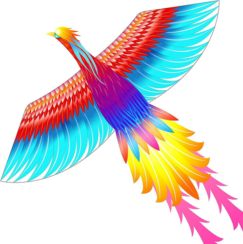 Mints Colorful Life Rainbow Phoenix Kite Para Niños Y Adulto