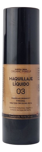 Maquillaje Líquido Orgánico Libre De Aceites Cruelty Free Tono Tono 03