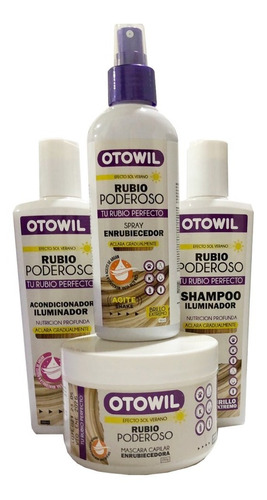 Kit Rubio Poderoso Shampoo+ Acondicionador+ Tratamientos 