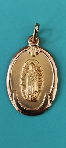 Medalla Virgen De Guadalupe En  Lámina Oro 10 K 