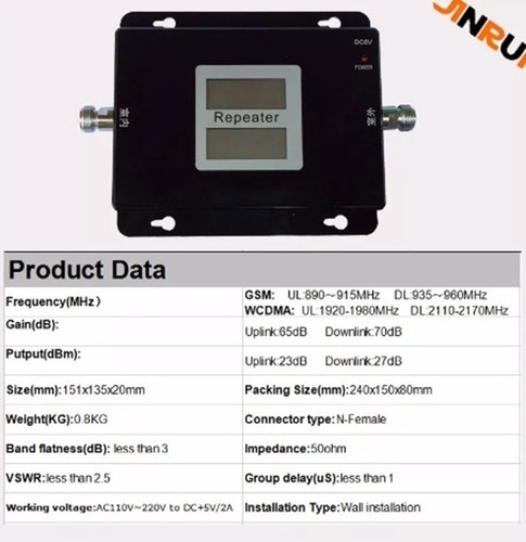 Kit Amplificador Señal Celular Antena Doble Banda 2100mhz 3g