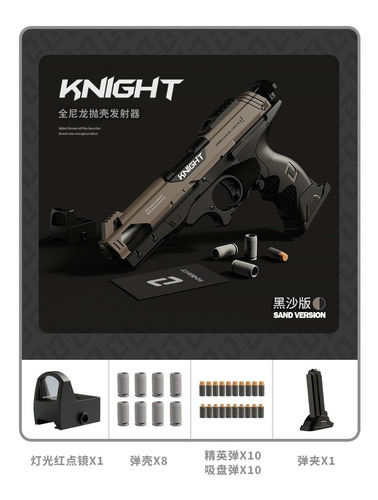 Pistola Gun Juguete Lanzador Balin Carga Manual Dark Kin [u]