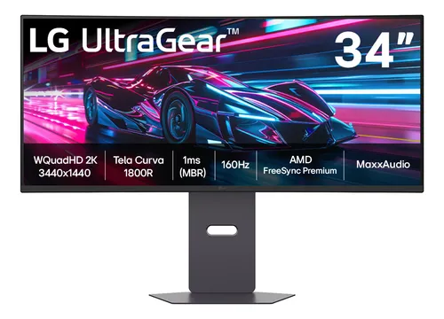 Monitor Gamer LG UltraGear Curvo 34G600A-B 34" QuadHD 2K, UltraWi...