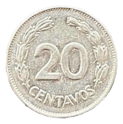 Ecuador - 20 Centavos - Año 1972 - Km #77.1.c - Escudo