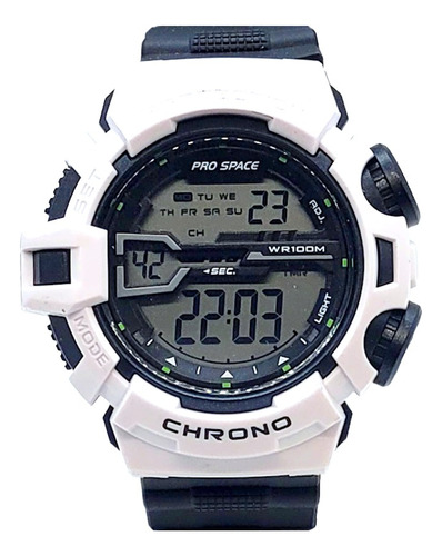 Reloj Pro Space Digital Hombre Sumergible Cronómetro Alarma