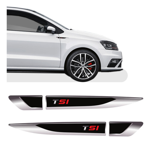 Par Emblema Polo Virtus Golf Jetta Tsi Vw Adesivo Resinado 