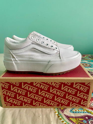 Zapatillas Vans Old School Stacked Blancas