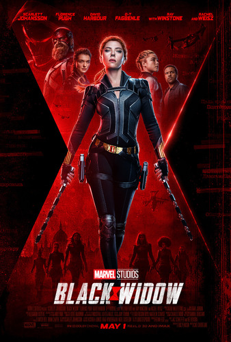 Posters Cine Black Widow Marvel Peliculas Lona 100x70 Cm