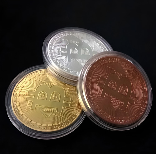 3 Bitcoin Criptomoneda Bit Coin Fisico Moneda Fantasia