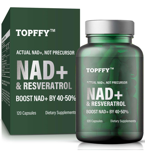 Topffy Suplemento Nad+ Y Resveratrol, Suplemento De Refuerzo