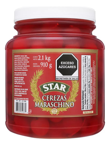 Cerezas Con Tallo Maraschino Star 2.1 Kg