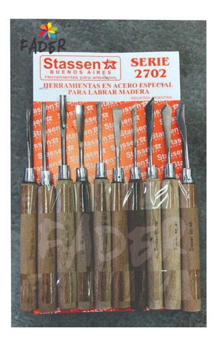  Stassen Juego De Gubias X10 De Acero 2702 - B. Norte