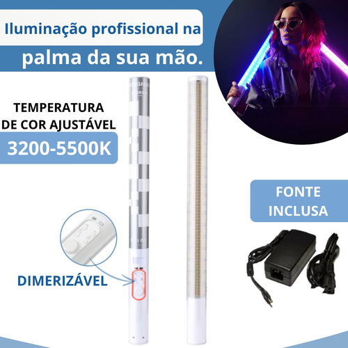Iluminador Led Espada Yongnuo 360ii Com Fonte Alimentação